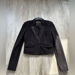 Bcbg black blazer with rhinestone